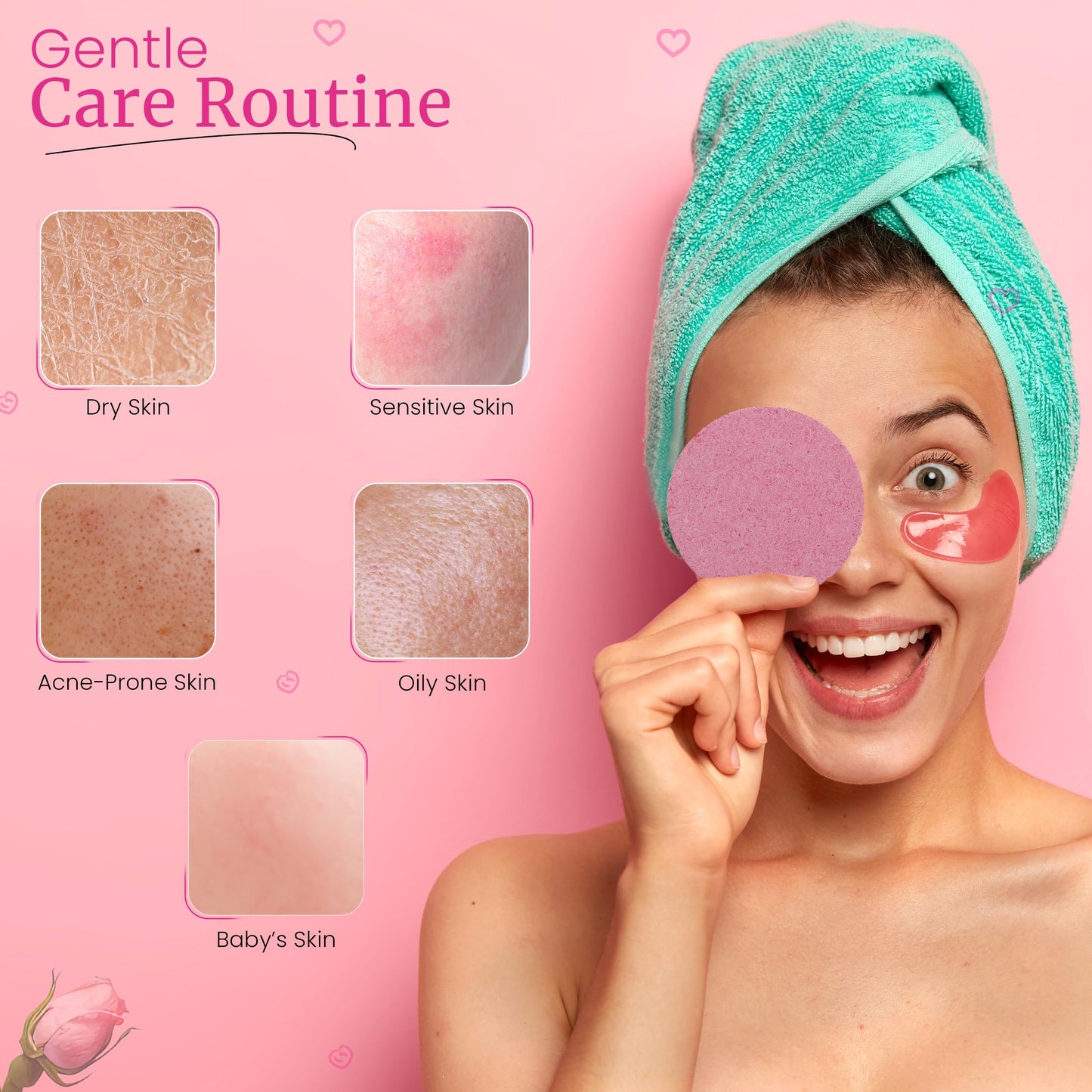 TiwinTi 60 Count Compressed Facial Sponges - Natural Wood Pulp Round Esthetician Face Sponges for Cleansing, Daily Face Washing, Exfoliating Makeup
