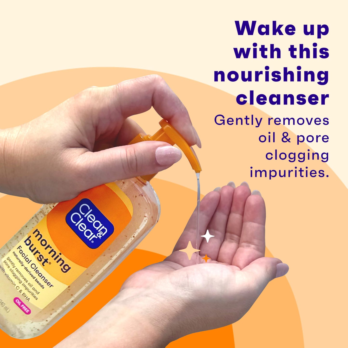Clean & Clear Morning Burst Oil-Free Facial Cleanser with Brightening Vitamin C, Ginseng, and Gentle Daily Brightening Face Wash for All Skin Types