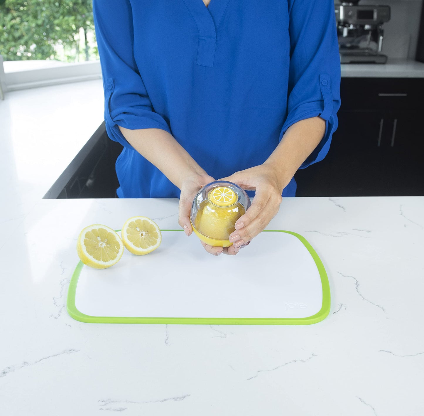 Joie Fresh Flip Pod Lemon Storage Container, Keeps Leftover Half Flavorful and Firm in Fridge, Reusable Kitchen Gadget, BPA Free, Dishwasher Safe