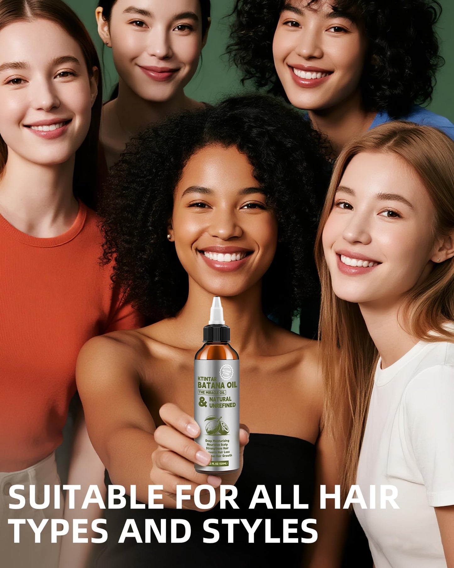 Ktintar 100% Natural Raw Batana Oil for Hair Growth, Dr Sebi Hair Growth Oil From Honduras, Thicker & Stronger Hair, Prevents Hair Loss, Eliminates