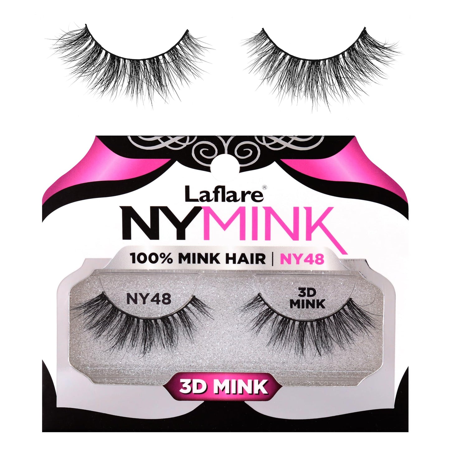 Laflare 3D NY Mink Eyelashes, 100% Real Mink Hair Lashes, Luxury Makeup, Natural, Light, Trendy, Variety, Reusable, Multi layered Real Mink Hair…