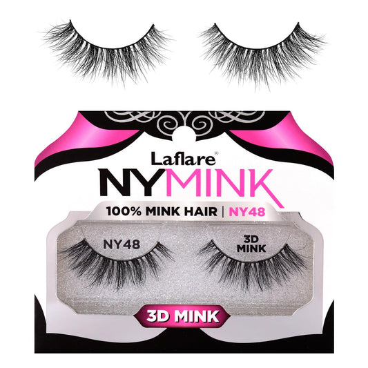 Laflare 3D NY Mink Eyelashes, 100% Real Mink Hair Lashes, Luxury Makeup, Natural, Light, Trendy, Variety, Reusable, Multi layered Real Mink Hair…