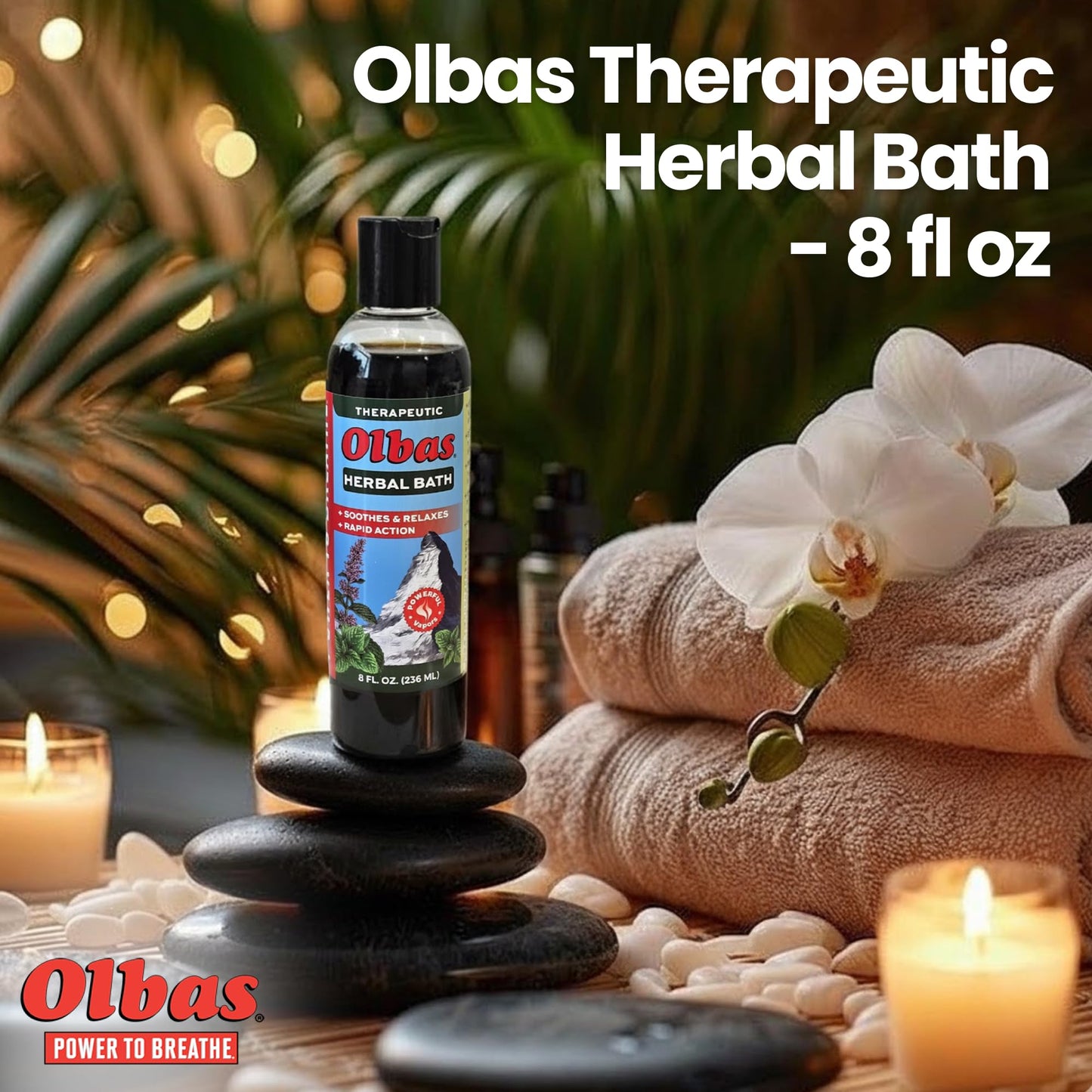 Olbas Herbal Bath 1 Pack, 8 fl oz (236 ml) Sore Muscle Bath Soak & Natural Muscle Relaxer Bath, Each Aromatic Swiss Formula with Essential Oils Beauty and Personal Care Olbas