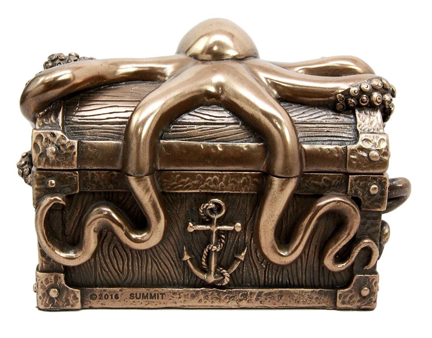 Atlantic Collectibles Giant Kraken Octopus Guarding Pirate Treasure Decorative Jewelry Box Figurine