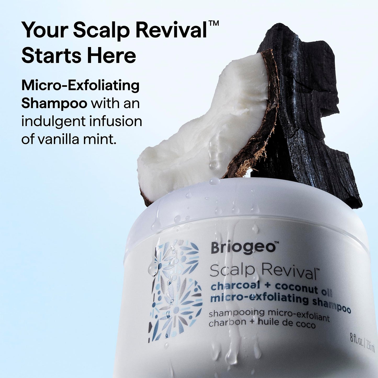 Briogeo Scalp Revival Charcoal + Coconut Oil Micro-Exfoliating Shampoo | Sulfate-Free Scalp Scrub for Dry, Itchy, or Oily Scalp | Detoxifying Beauty and Personal Care Briogeo