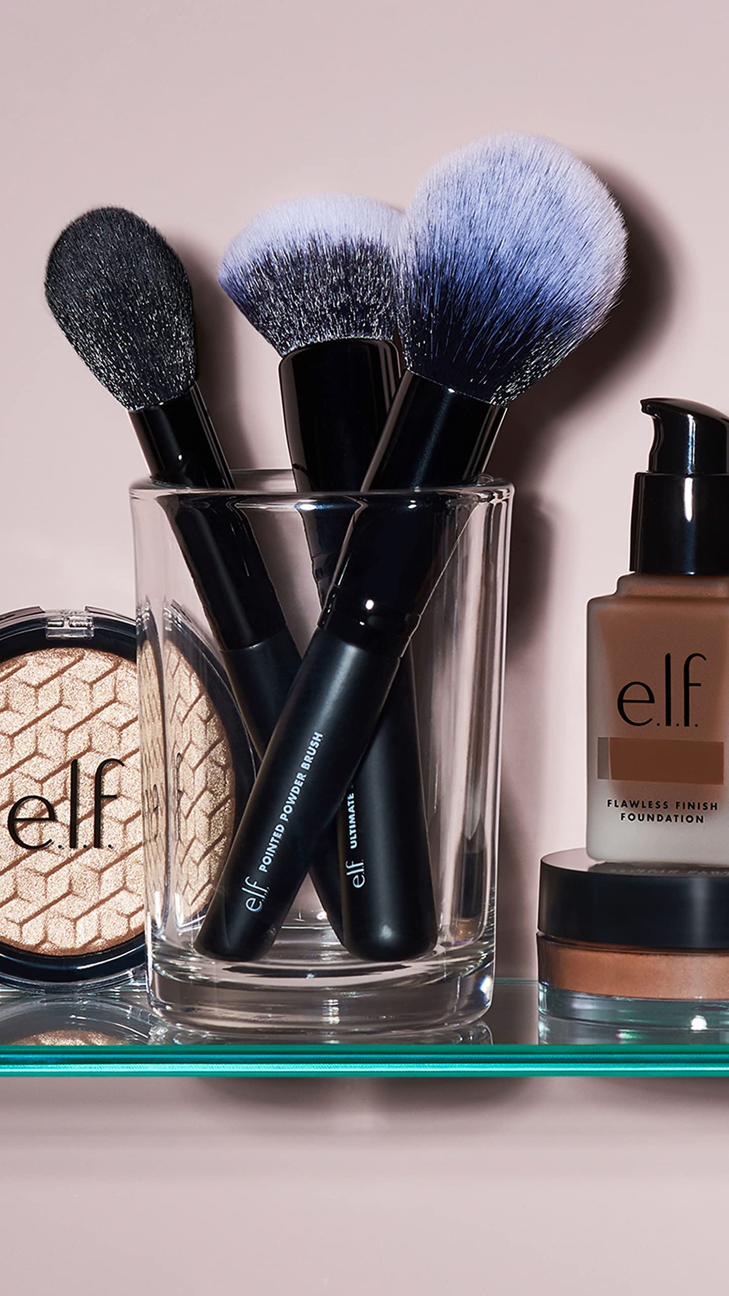 e.l.f. Blush Brush, Soft & Absorbent Makeup Brush For Pressed Or Loose Blush & Bronzer, Made With Synthetic Bristles