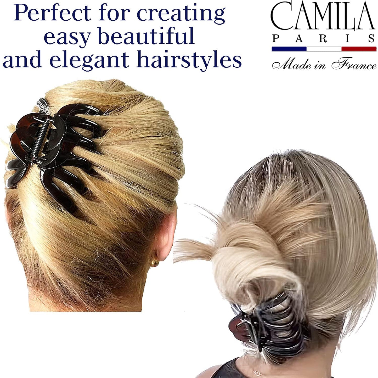 Camila Paris AD718 Octopus French Hair Clips for Women Thick Hair, Large Hair Clips for Thick Hair for Curly Wavy Long Hair, Strong No-Slip Grip Hair