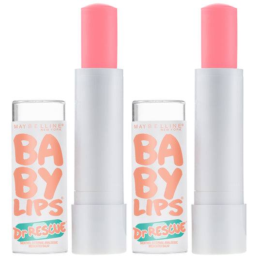 Maybelline New York Baby Lips Dr. Rescue Medicated Lip Balm Makeup, Coral Crave, Pack of 2 Beauty and Personal Care MAYBELLINE
