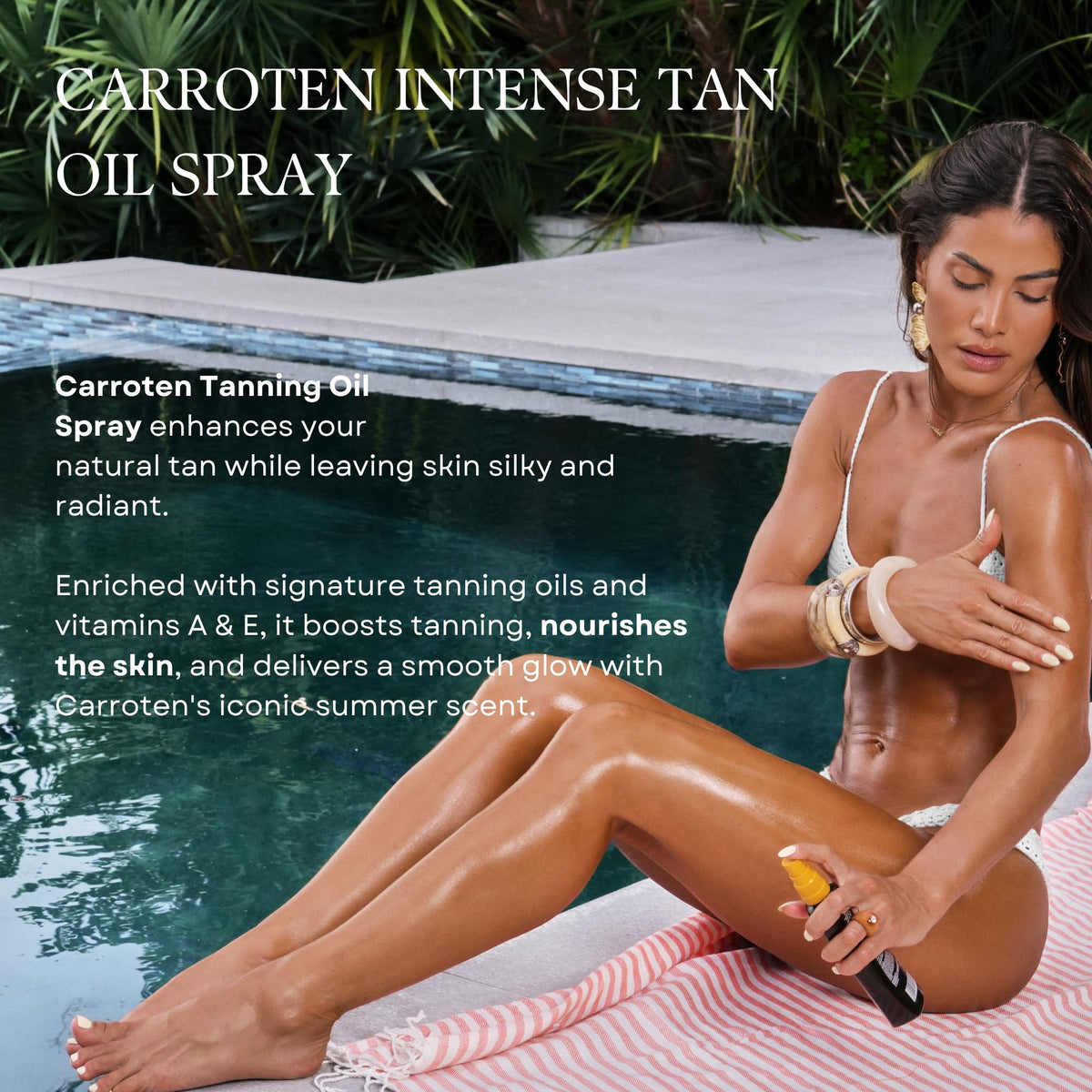 Carroten Intensive Tanning Oil Spray | Browning Oil Tan Accelerator | Vitamin E with Carrot & Coconut Oils | Water-Resistant, Silky Hydration | Beauty and Personal Care Carroten