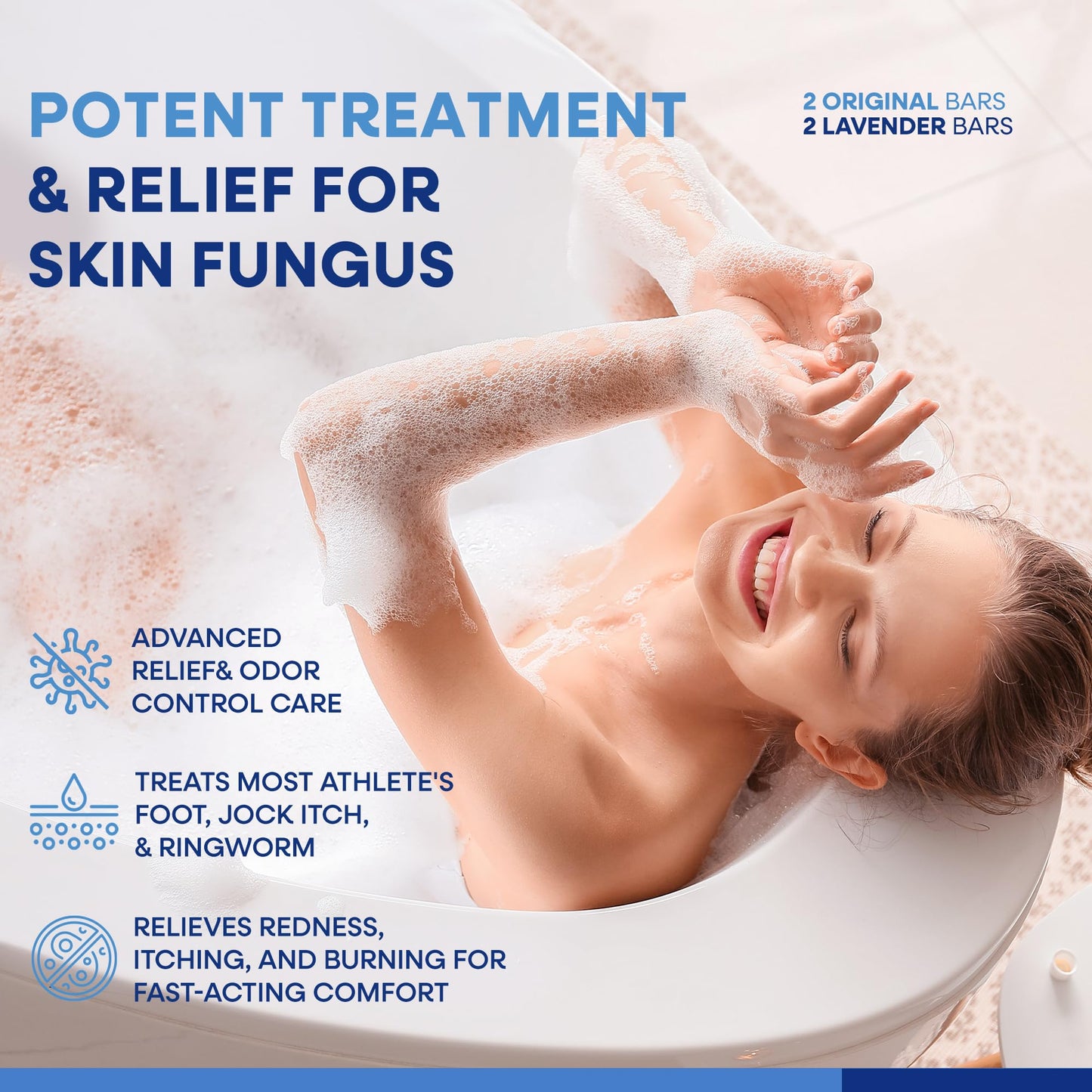 Hermon Antifungal Soap with Tea Tree Oil: Antifungal Treatment Bar Soothing Care & Relief of Itchy for Ringworm, Jock Itch, & Athlete's Foot - Body Beauty & Personal Care Hermon