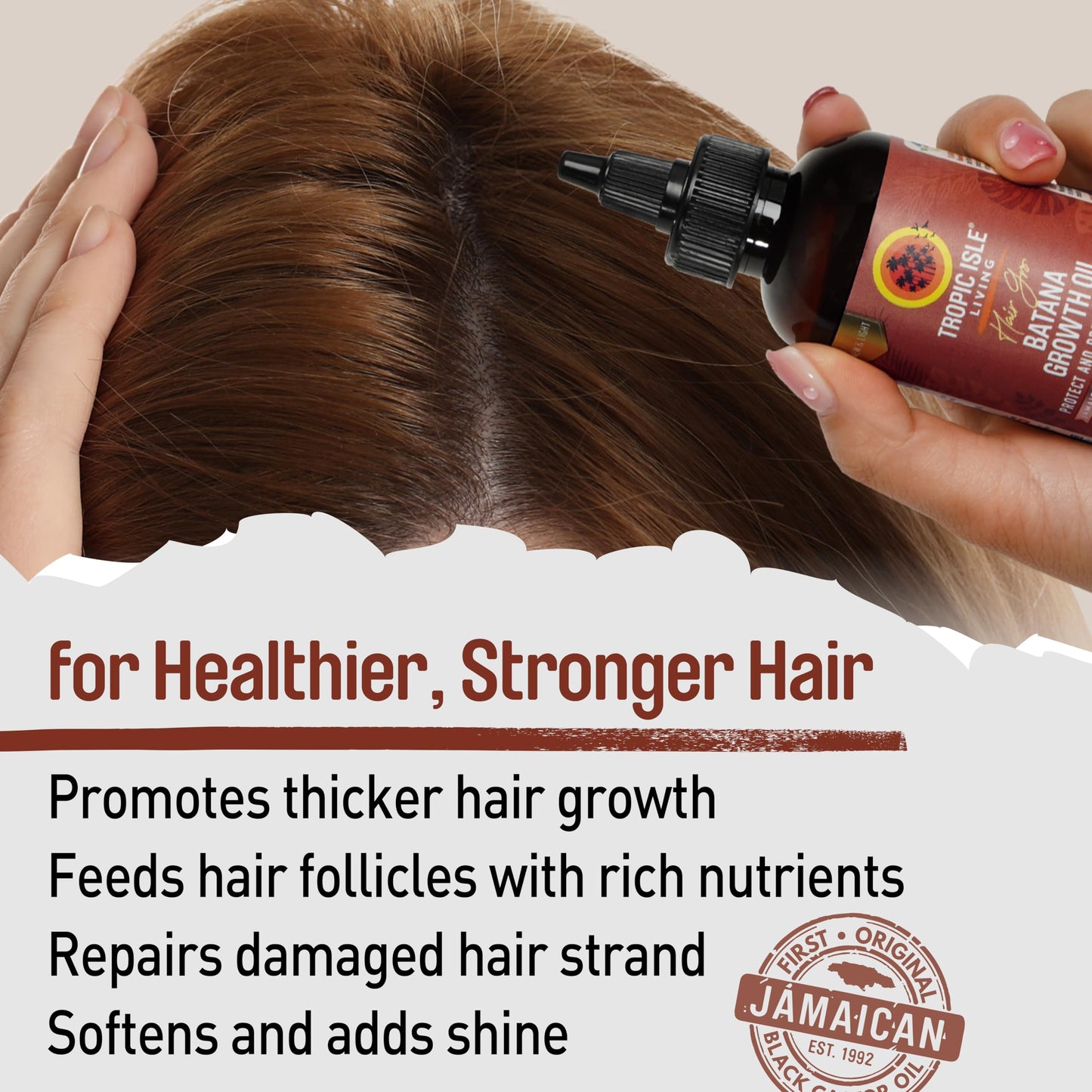 Tropic Isle Living Hair Gro Batana Growth Oil Collection (4 oz, Original)