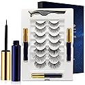Magnetic Eyelashes with Eyeliner Kit - DUOERLA Magnetic Lashes with Eyeliner Natural Looking - 3 Tubes Magnetic Eyeliner and Lashes Kit, 7 Pairs 3D