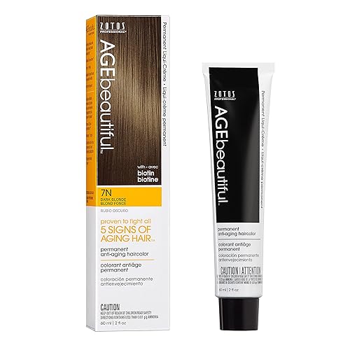AGE beautiful Permanent Hair Color Dye Liqui Creme | 100% Gray Coverage | Anti-Aging Haircolor | Biotin for Thicker, Fuller Hair | Professional Salon