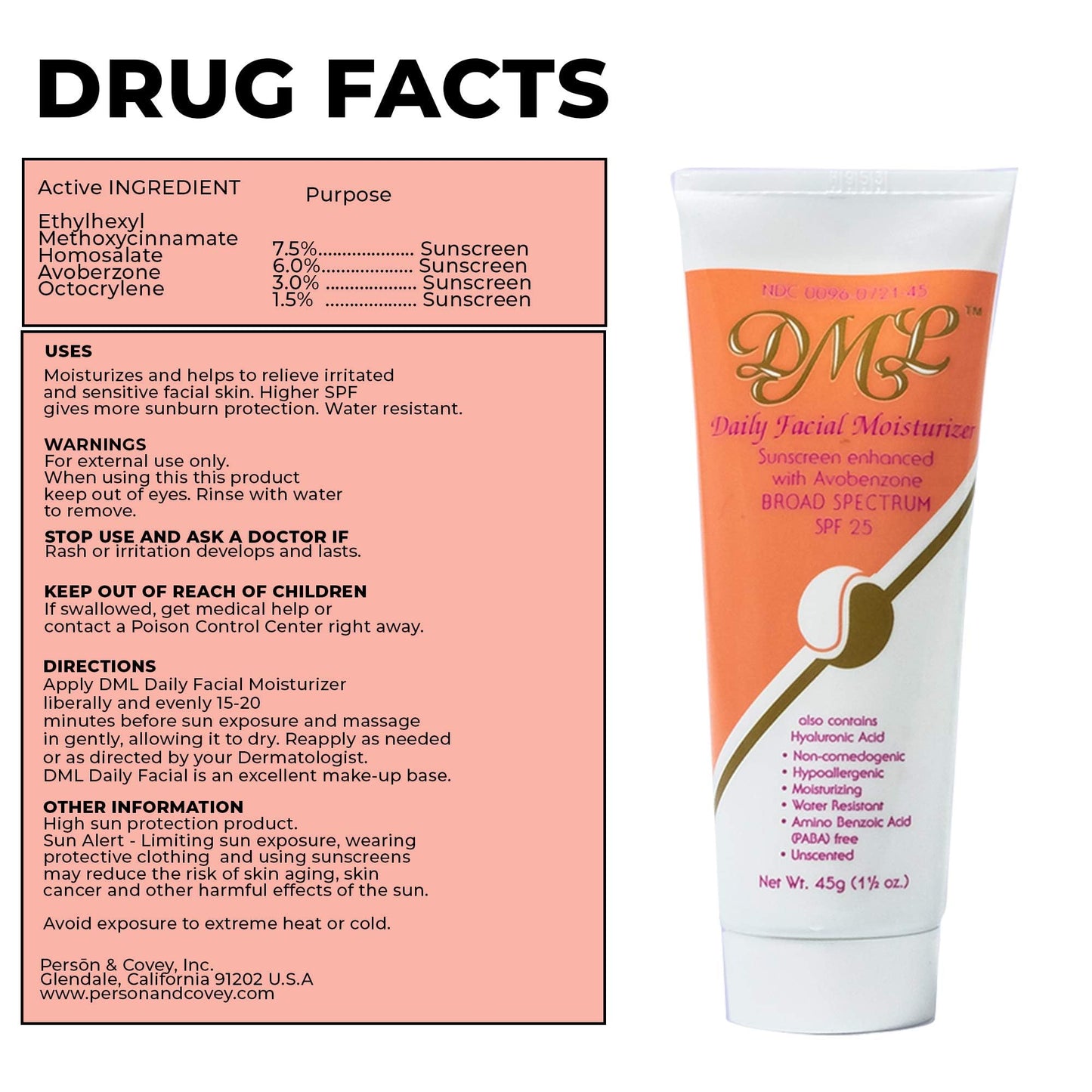DML Daily Facial Moisturizer, SPF 25-1.5 oz