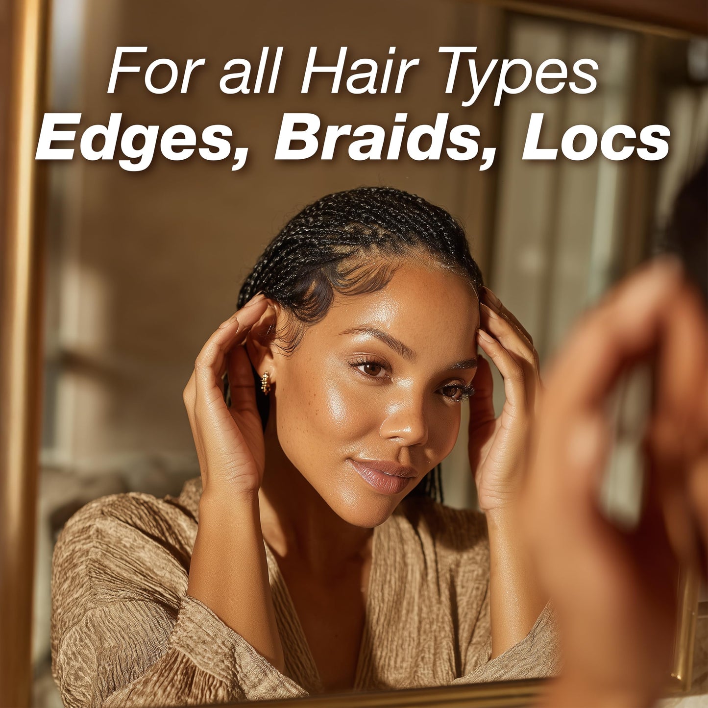 Lux Collection Edge Control Gel for 4C Hair - Maximum Hold 48 Hour Edge Control for Hair, Edge Lux Edge Gro+ with Castor Oil & Biotin, 3.53oz