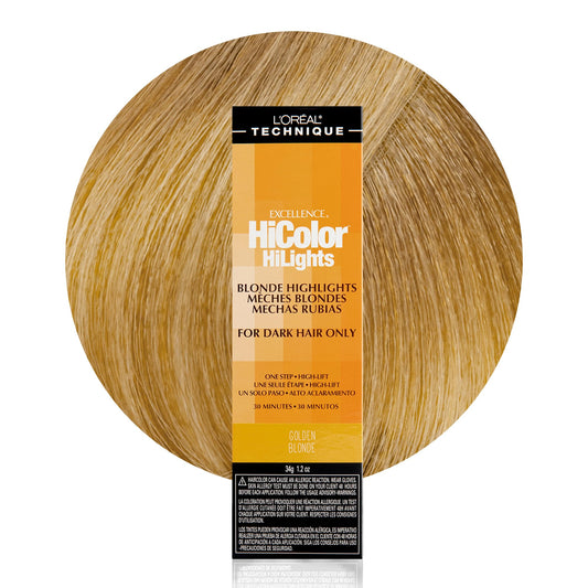 L'OREAL TECHNIQUE HiColor Blond HiLights Permanent Hair Color for Dark Hair | Intense Blonde Highlights | No Pre-Lightening Required | No-Drip Creme |