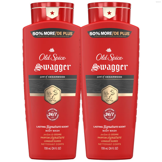 Old Spice Body Wash for Men, 24/7 Shower Fresh, Refreshing Clean with Moisturizing Formula, Long-Lasting Fragrance, Red Collection, Swagger with Lime Beauty and Personal Care Old Spice Default Title