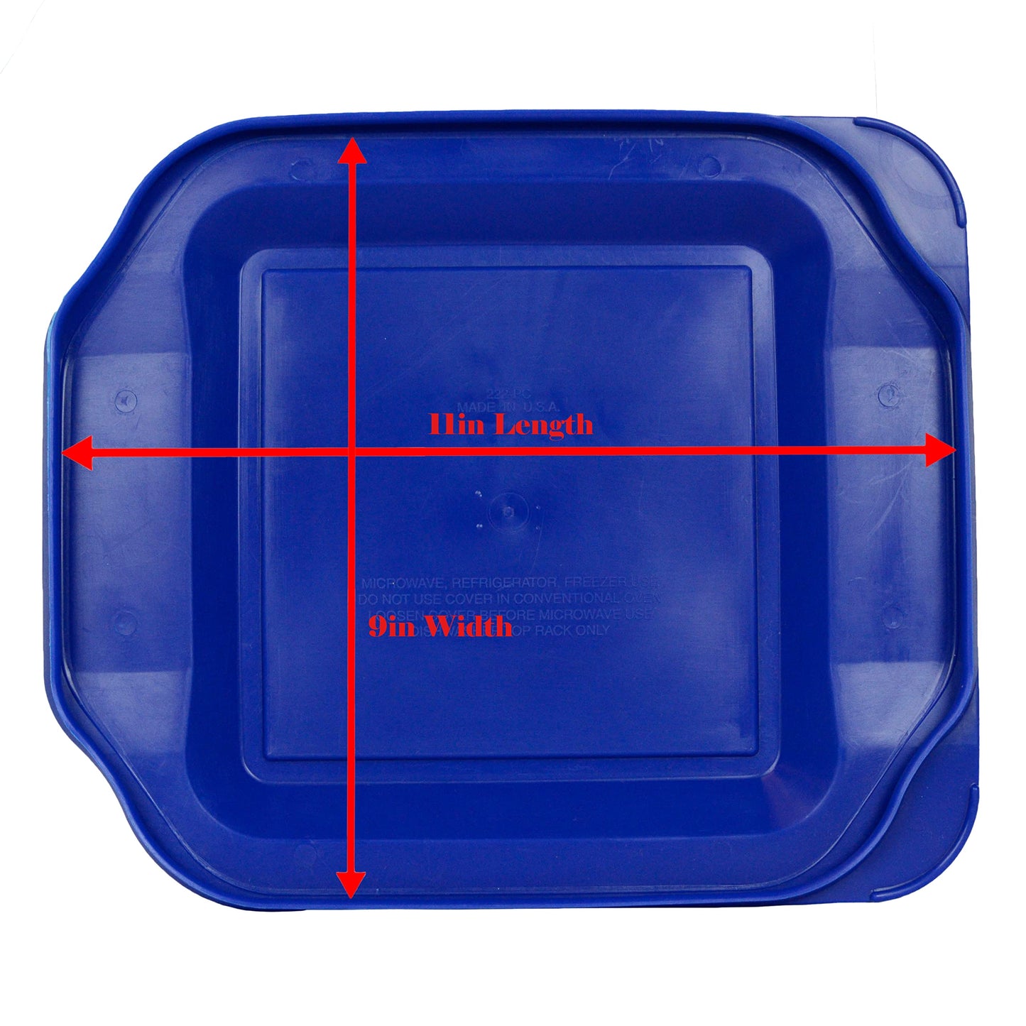 Pyrex 222 2qt Blue food storage replacement Lid (2-Pack) - Made in the USA