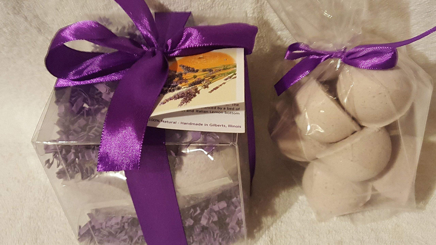 Spa Pure CLEMENTINELAVENDER Bath Bombs: Gift Set with 14 1 oz, ultra-moisturizing bath bombs, great for dry skin, makes a great gift