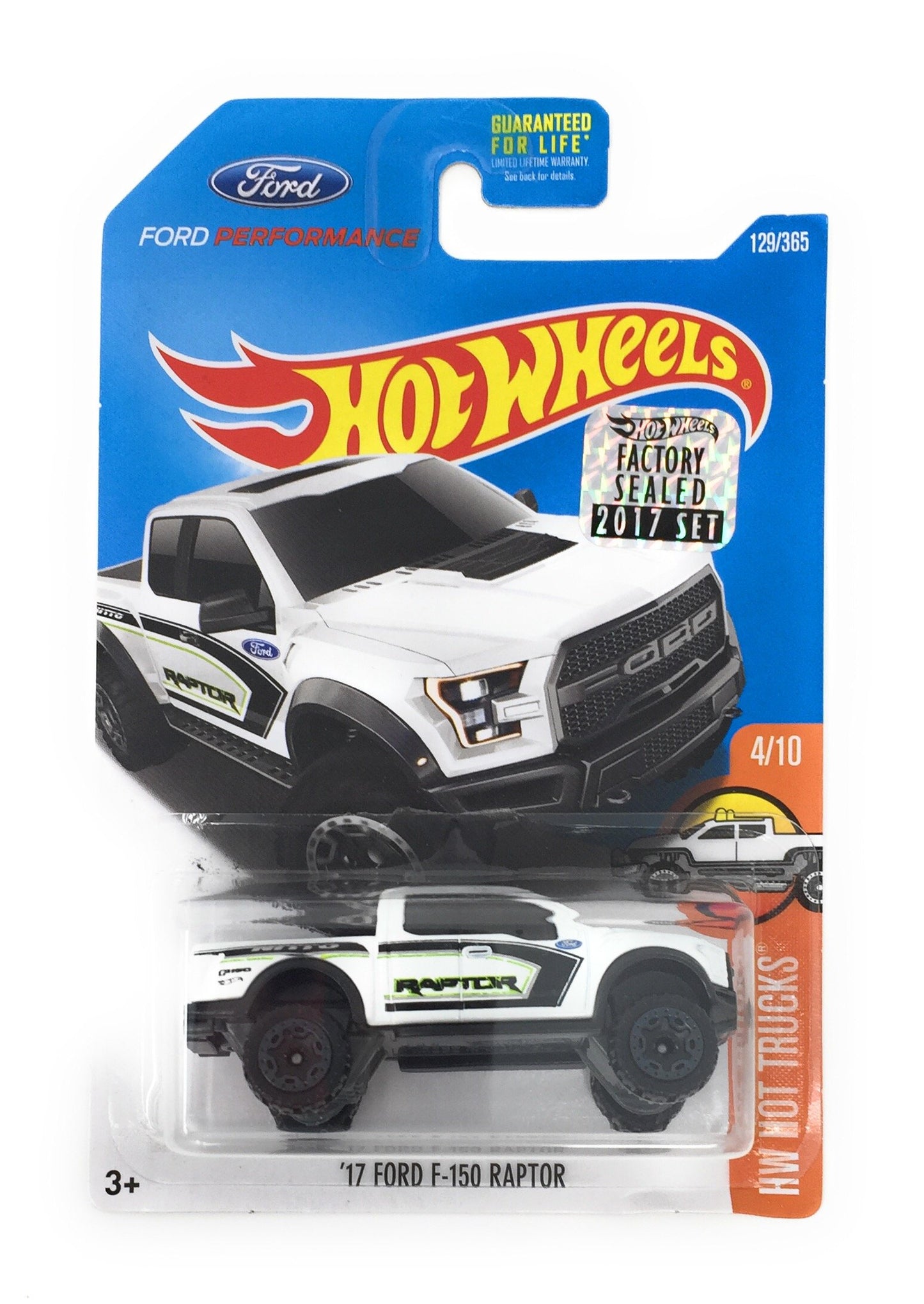 Hot Wheels 2017 HW Hot Trucks '17 Ford F-150 Raptor 129/365, White