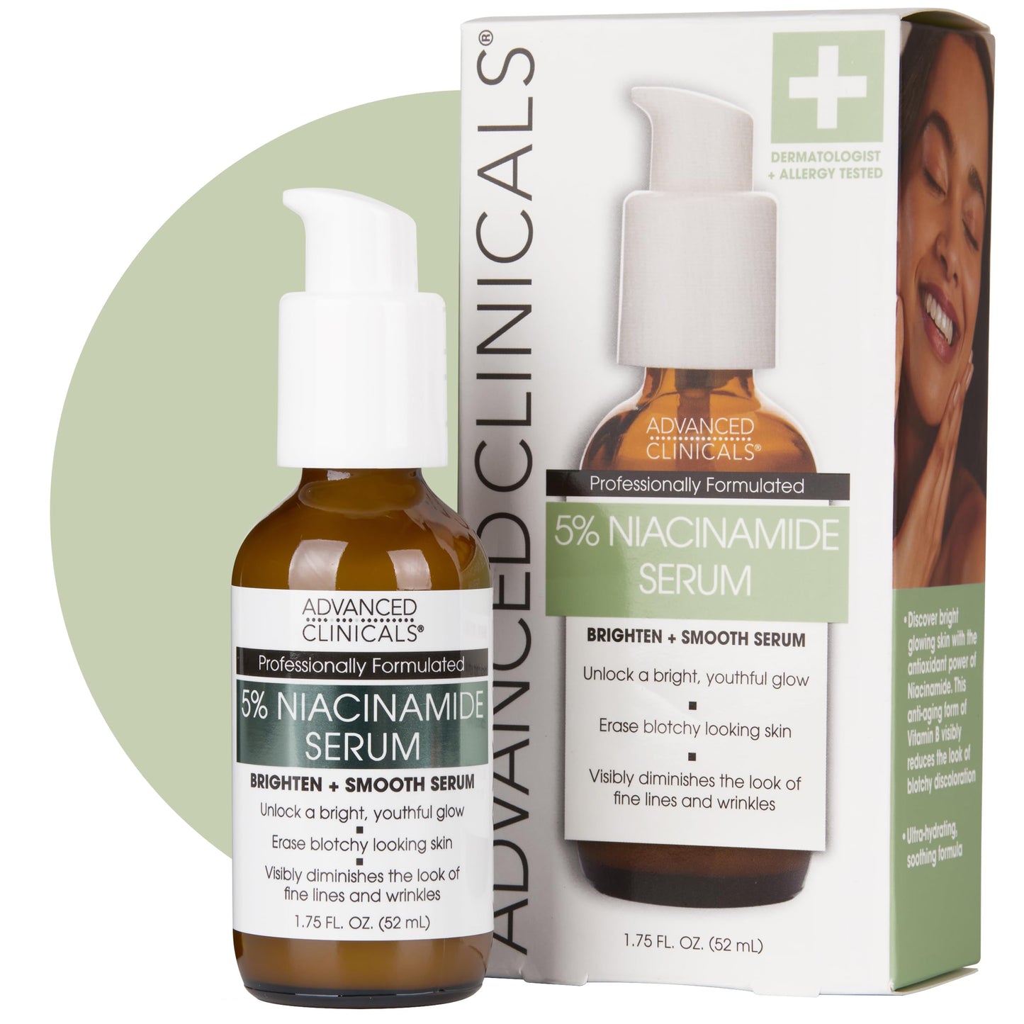 Advanced Clinicals Niacinamide Serum | 5% Niacinamide Serum For Face With Hyaluronic Acid, Ferulic Acid, Aloe Vera, & Fruit Extracts Helps Improve