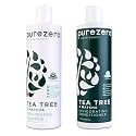 Purezero Tea Tree & Matcha Shampoo and Conditioner Set - Nourishing & Invigorating Scalp Treatment - Zero Sulfates, Parabens, Dyes Vegan and Cruely