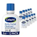 Cetaphil Face Wash, Travel Size Toiletries, Daily Facial Cleanser for Sensitive, Combination to Oily Skin, 2 oz 12 Pack, Gentle Foaming, Soap Free