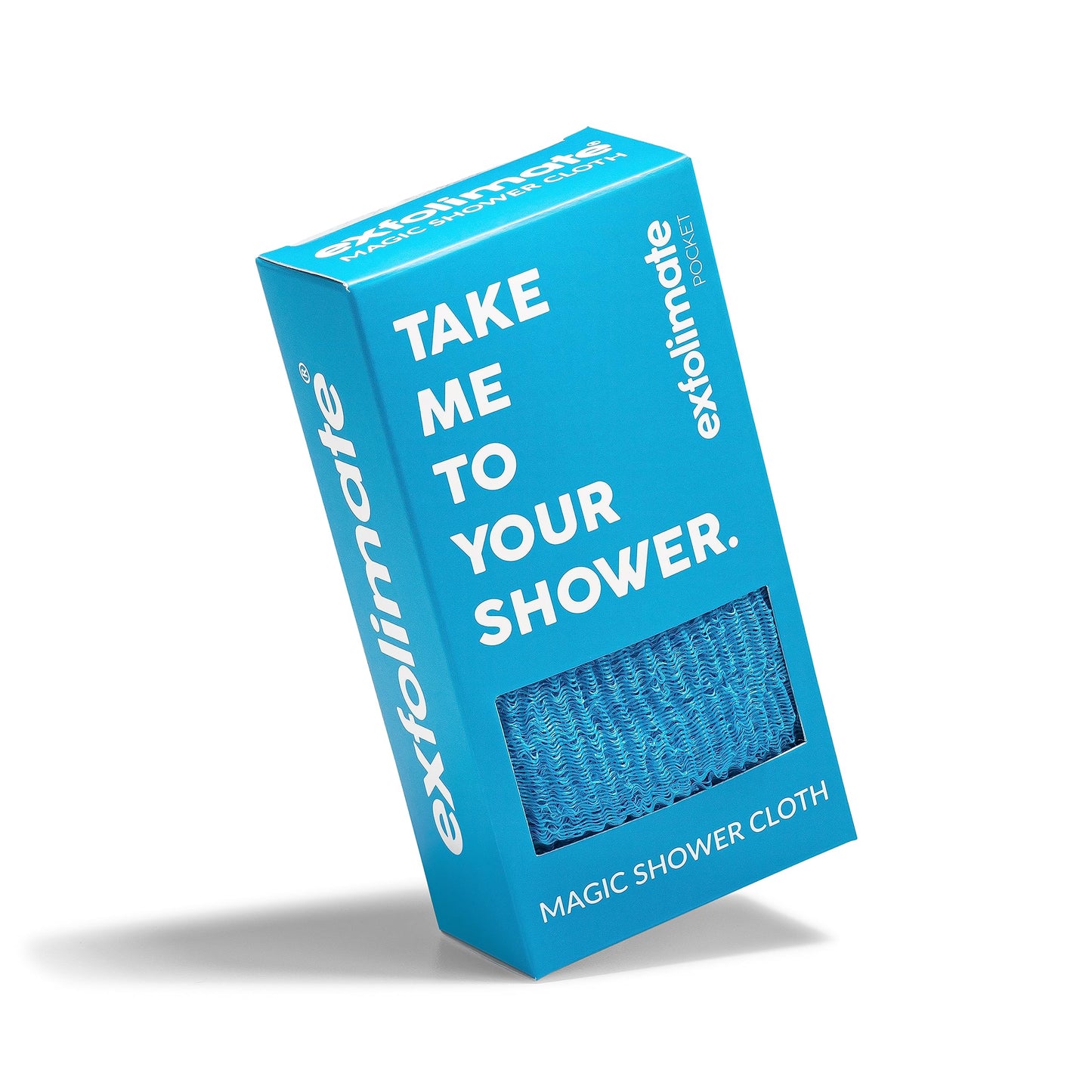 ExfoliMATE | Magic Exfoliating Shower Cloth Gently Removes Dead Skin for a Youthful Clear Complexion (Pocket 2.0, Aqua)