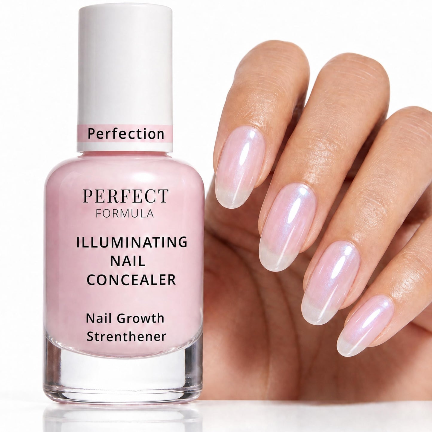 Perfect Formula Perfection Gel Coat - Illuminating Nail Concealer, Brightening Milky Pink Nail Strengthener & Glossy Keratin Treatment, Fills Ridges Beauty and Personal Care Perfect Formula Default Title