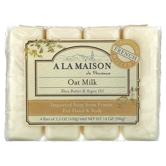 A La Maison Bar Soap Oat Milk Value (4 Pack) Beauty & Personal Care A LA MAISON