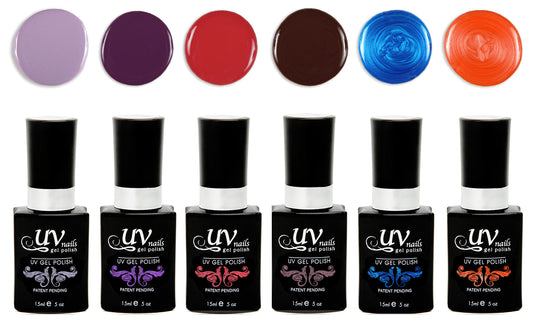 UV-NAILS Gel nail polish cure with UV or LED nail lamp gel polish for nails Set of 6 (NAPA VALLEY) Beauty & Personal Care UV-NAILS