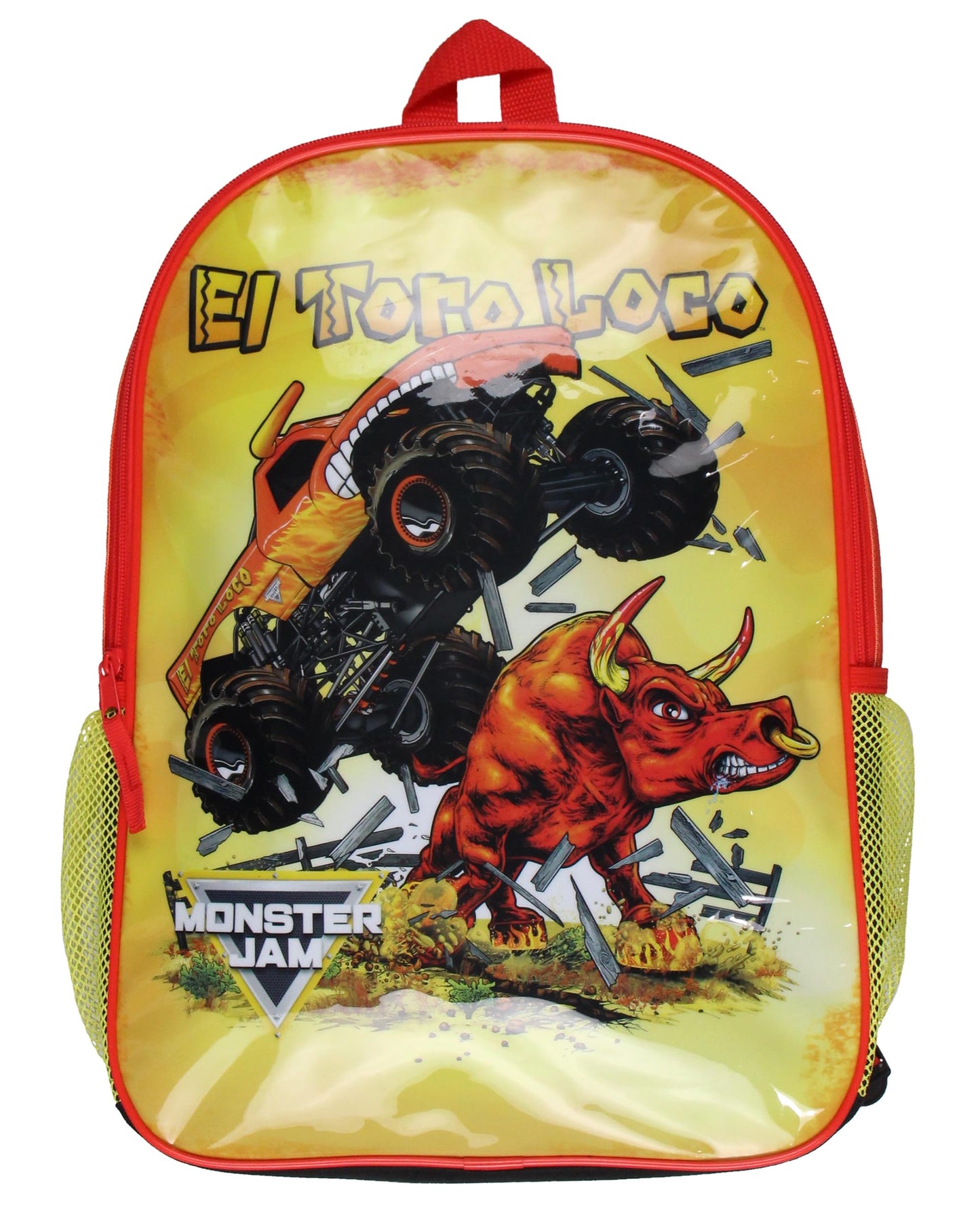 Monster Jam El Toro Loco Kids School Backpack Mess With The Bull & You Get The Horns! Big Truck Book Bag