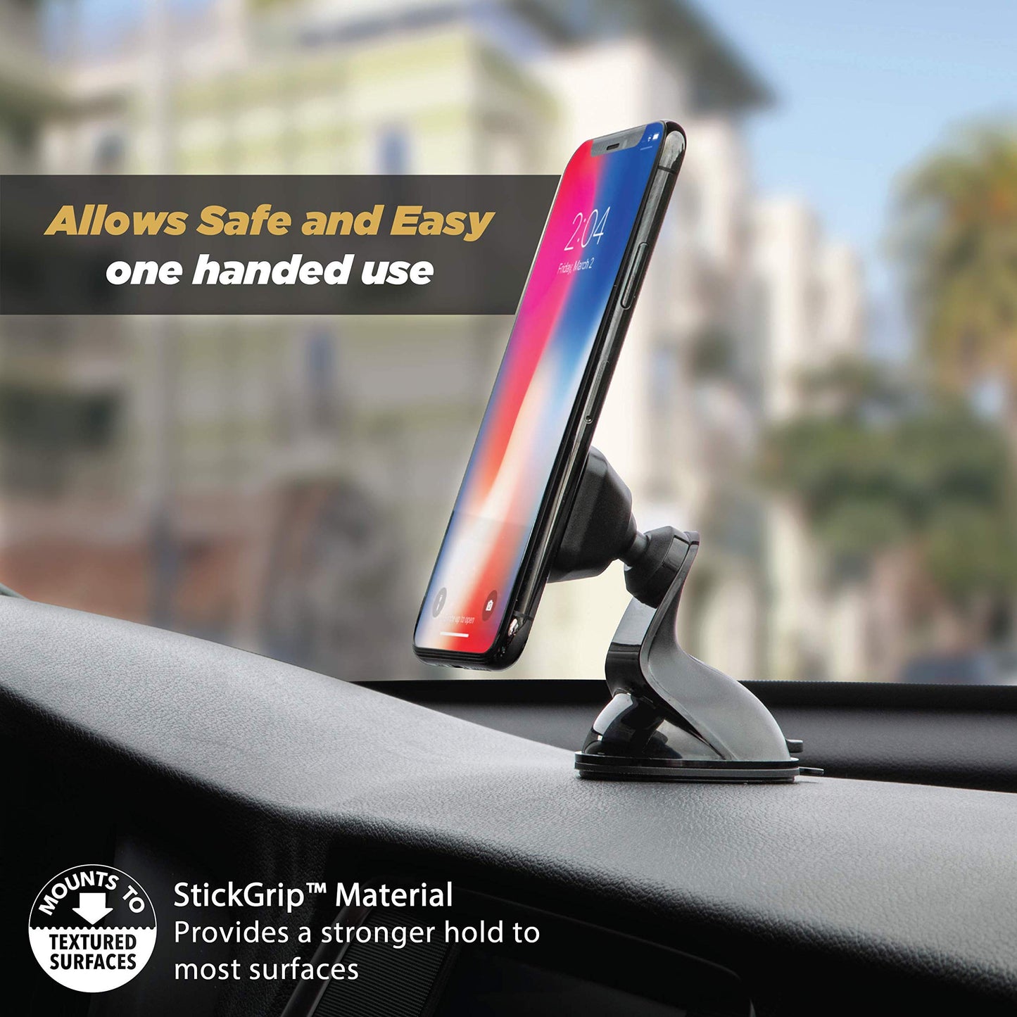Scosche MMWSM-XCES0 MagicMount Select Magnetic Car Phone Holder - Strong Magnet Mount for iPhone and Android - Secure Magnetic Cell Phone Mount…