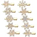 Christmas Snowflake Hair Clips Holiday Rhinestone Snowflake Hairpins for Women Girls Winter Festive Hair Accessory Christmas Party New Year Gifts