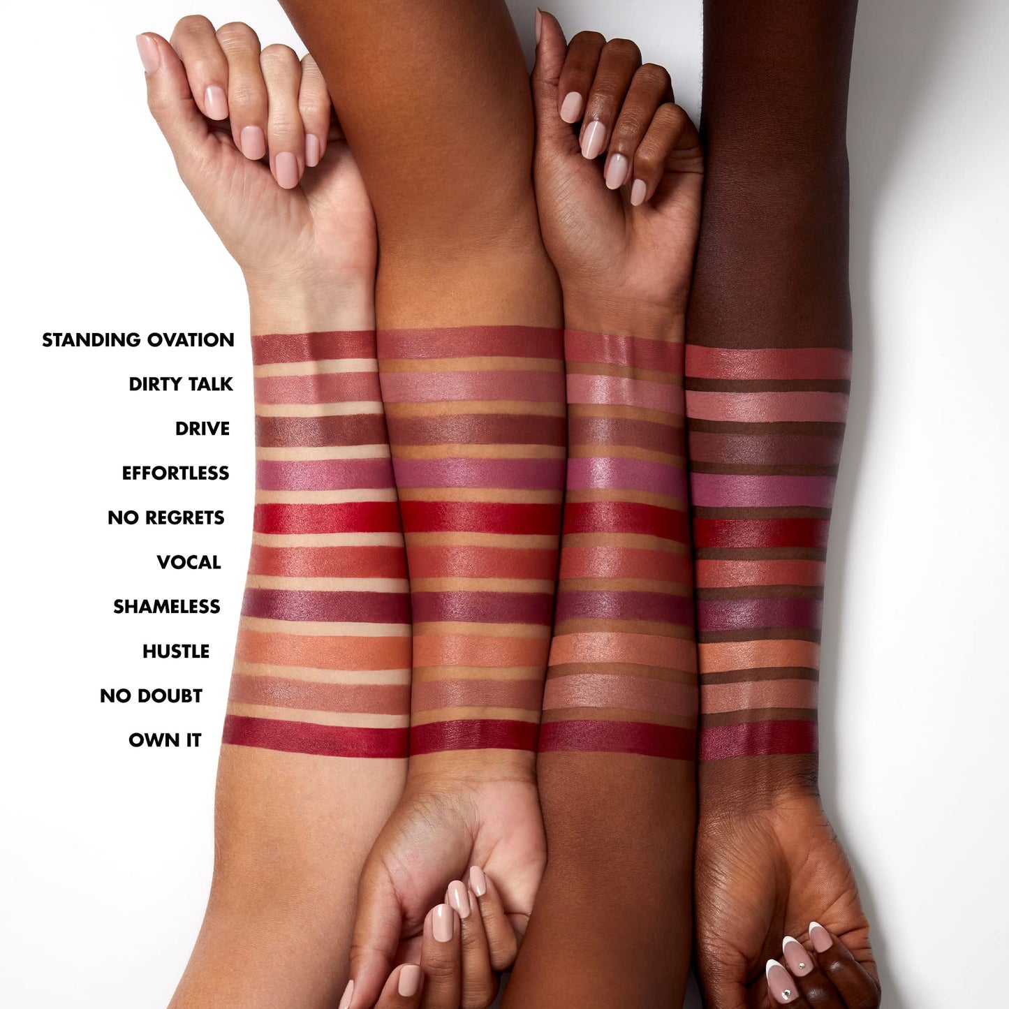 e.l.f. O Face Satin Lipstick, Richly Pigmented, Nourishing & Long-Lasting Creamy Lipstick, Infused With Jojoba, Vegan & Cruelty-Free, Pleased