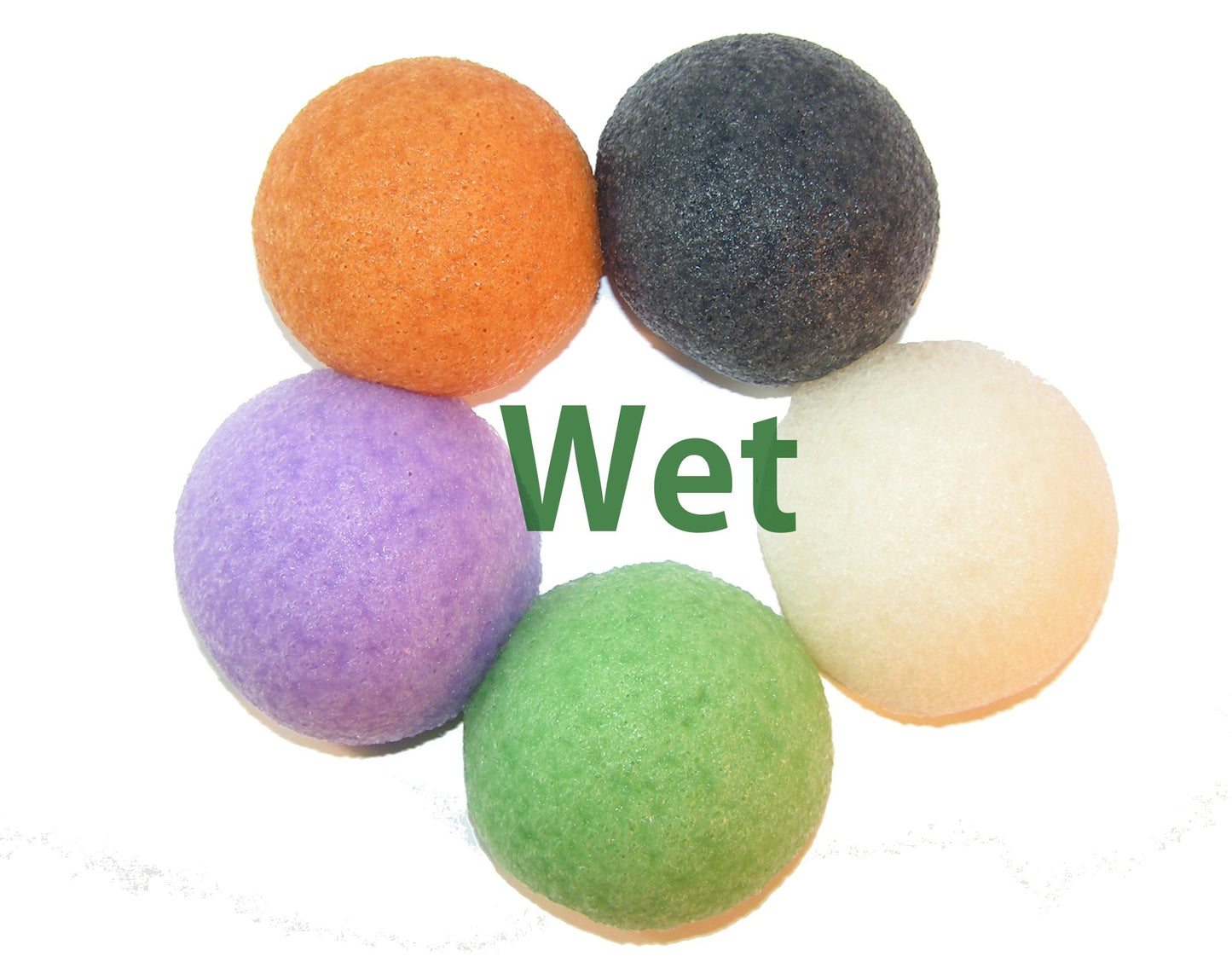 Konjac Sponge Set: Organic Skincare Facial for Natural Exfoliating and Deep Pore Cleansing 5 Piece Sampler Pack Infused with Charcoal, Turmeric, Green