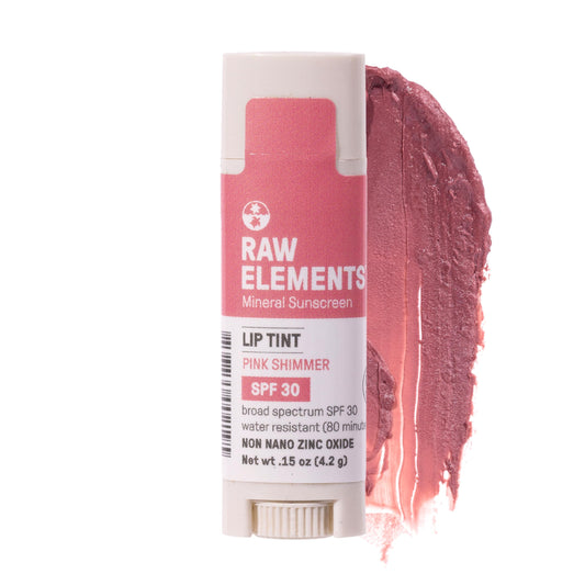 Raw Elements Organic Pink Lip Shimmer Zinc Oxide SPF 30+, 0.15oz Beauty and Personal Care Raw Elements