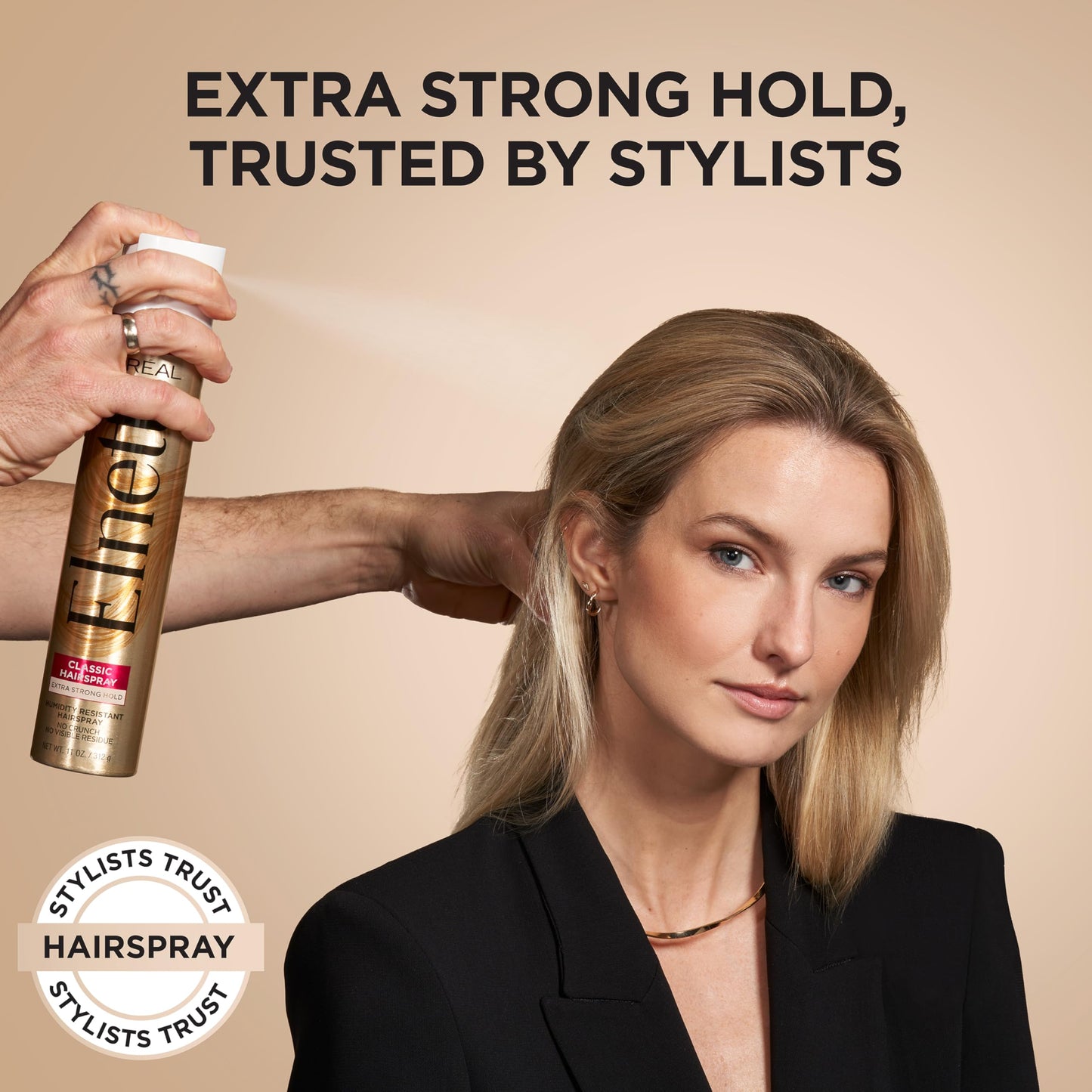 L'Oreal Paris Elnett Satin Extra Strong Hold Color Treated Classic Hairspray, 11 oz