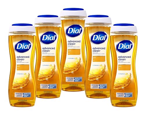Dial Advanced Clean Body Wash Gold Deep Clean Gentle on Skin with Vitamin E 16 fl oz (Pack of 5)