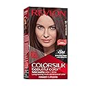 Revlon Colorsilk Beautiful Color Permanent Hair Color, Long-Lasting High-Definition Color, Shine & Silky Softness with 100% Gray Coverage, Ammonia