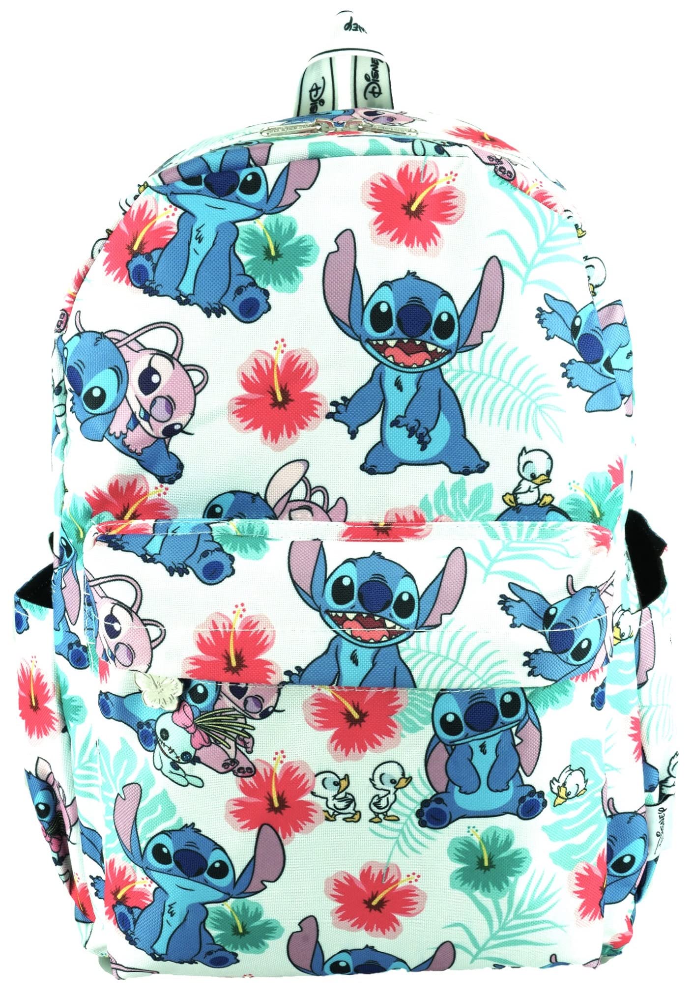 Wondapop Disney Lilo & Stitch 17 Inch Deluxe Backpack with Laptop Compartment (White)