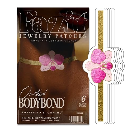 Fazit Makeup Patches - Orchid Bodybond - Glow Up Make-Up Patches - Cute Glitter Makeup Accessories for Women - Cosmetic Body Glitter