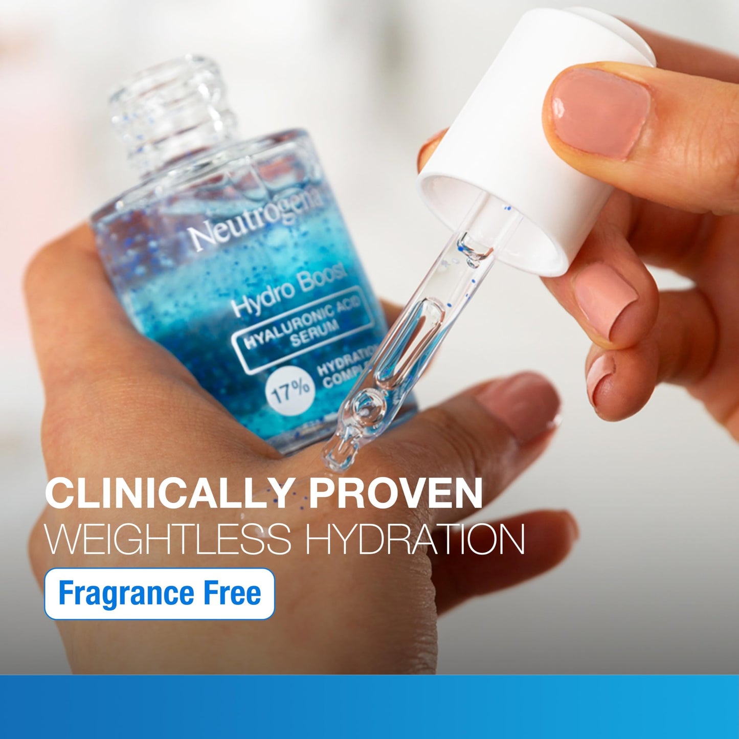 Neutrogena Hydro Boost Hyaluronic Acid Serum for Face & Neck, Lightweight Daily Hydrating Serum with Hyaluronic Acid for Dry Skin, Oil-Free
