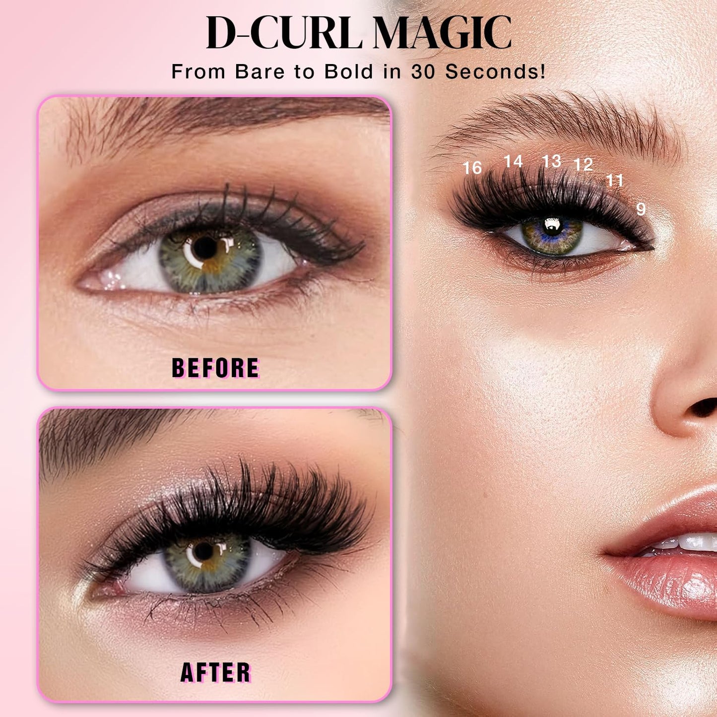 Lash Clusters Kit, DIY Cluster Eyelash Extensions 9‑16mm, 30D+40D, 280pcs, D Curl Natural Volume Lashes with Lash Bond and Seal, Tweezers-Waterproof Beauty and Personal Care AILAISHI