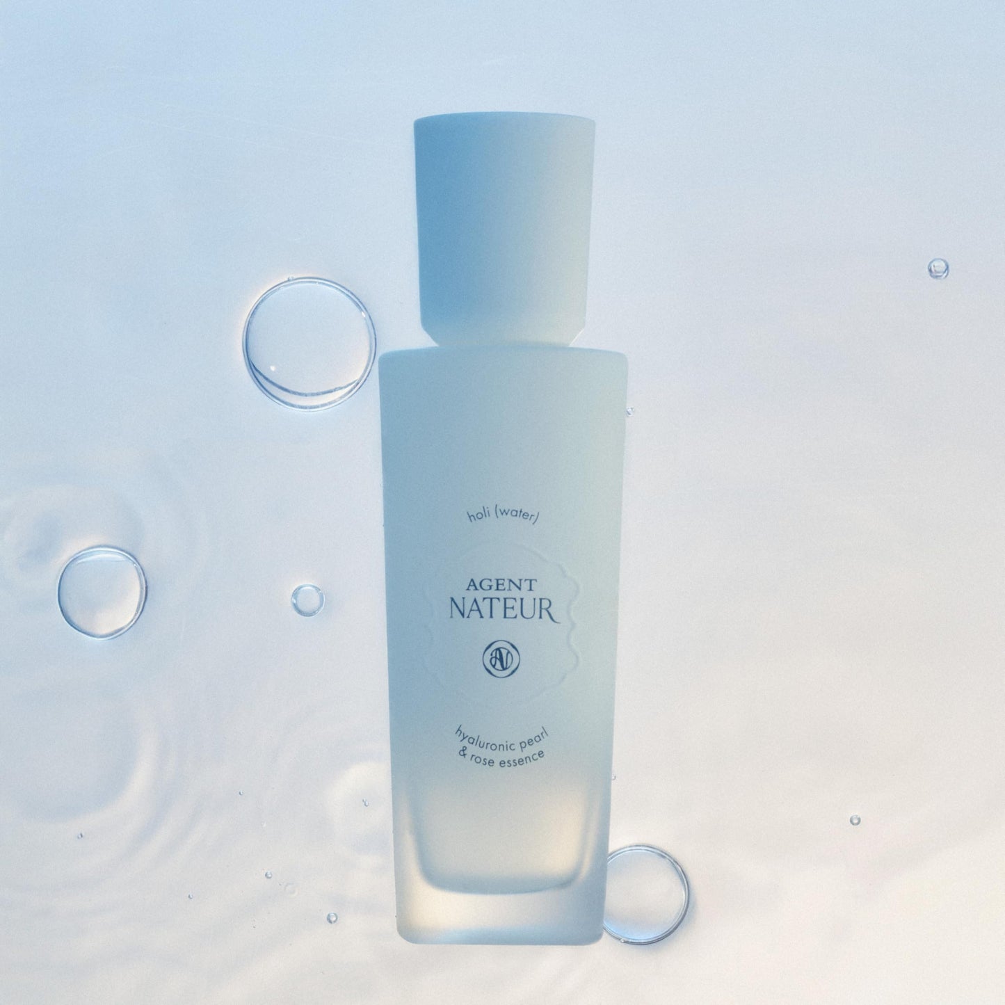 Agent Nateur - holi (water) Natural Pearl + Rose Hyaluronic Essence | Plump, Moisturize, Protect | Luxury, Non-Toxic Clean Skincare (Travel Size, 1 oz