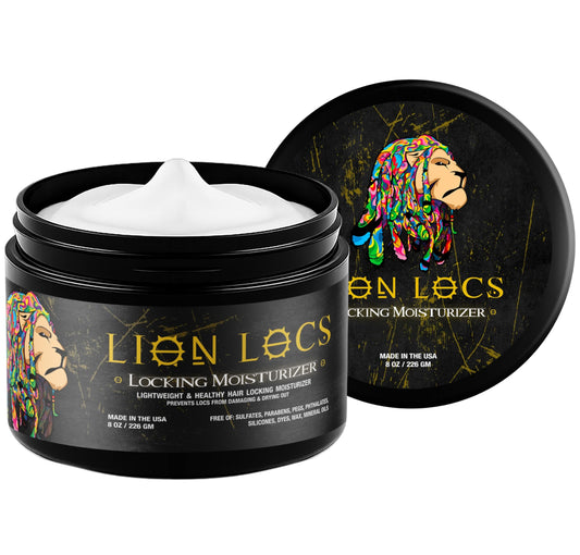 Lion Locs Hair Locking Dreads Moisturizer for Dreadlocks, Locks, Microlocs, Interlocks, Braids, Fauxlocs, Sisterlocks | - Large Container Residue