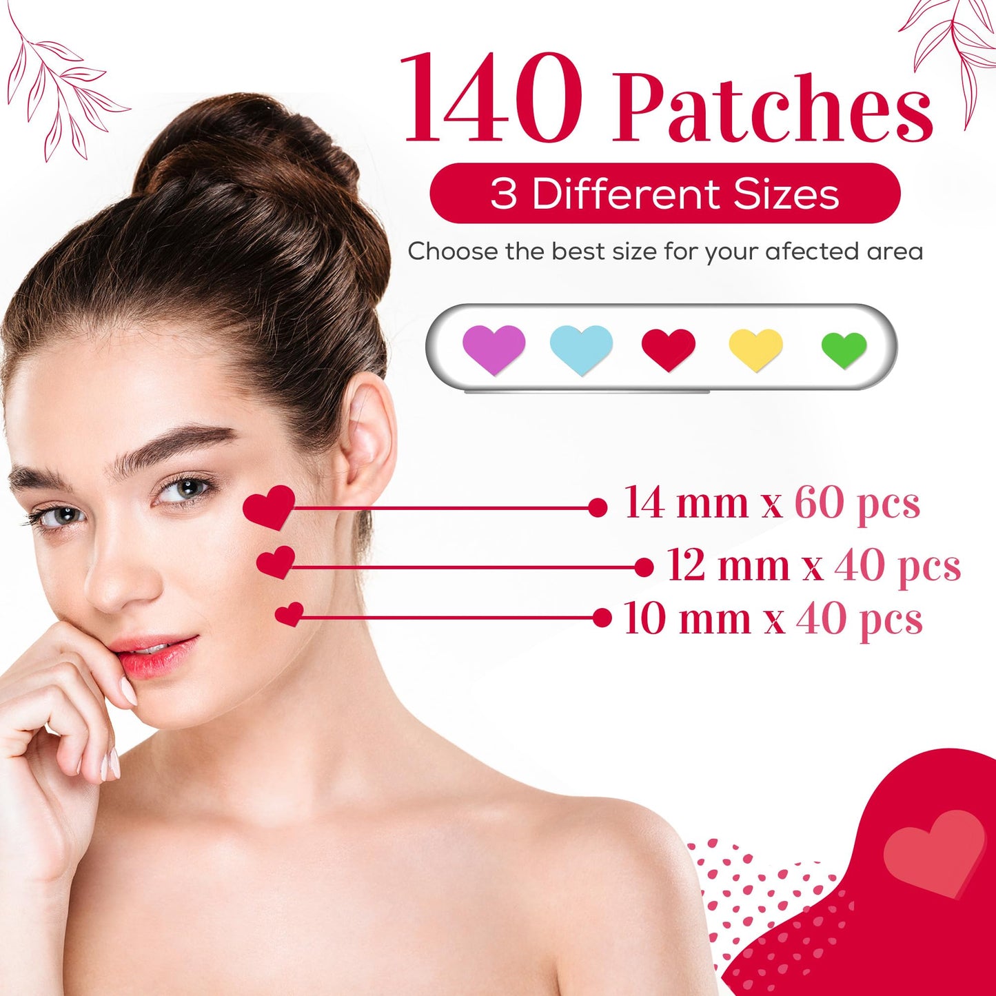 My Beauty Spot Pimple Patches Cute Acne Patches For Face (140 Patches) with Hydrocolloid, Tea Tree Extract & Salicylic Acid, Colorful Fun Designs