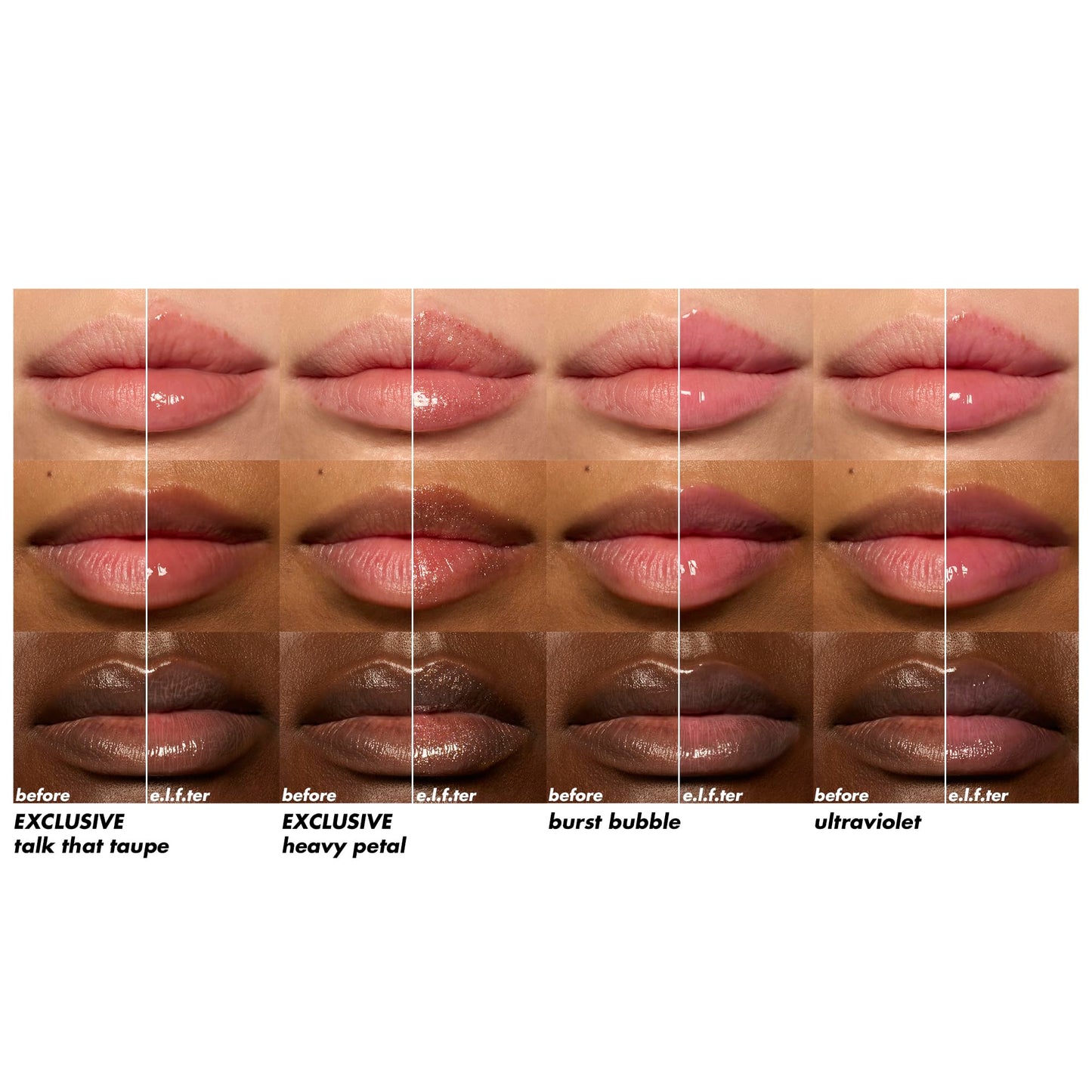 e.l.f. Glow Reviver Plumping Lip Oil Kit, Nourishing Tinted Lip Oils For A High-Shine Finish, Infused With Jojoba Oil, Vegan & Cruelty-Free, 4 Shades