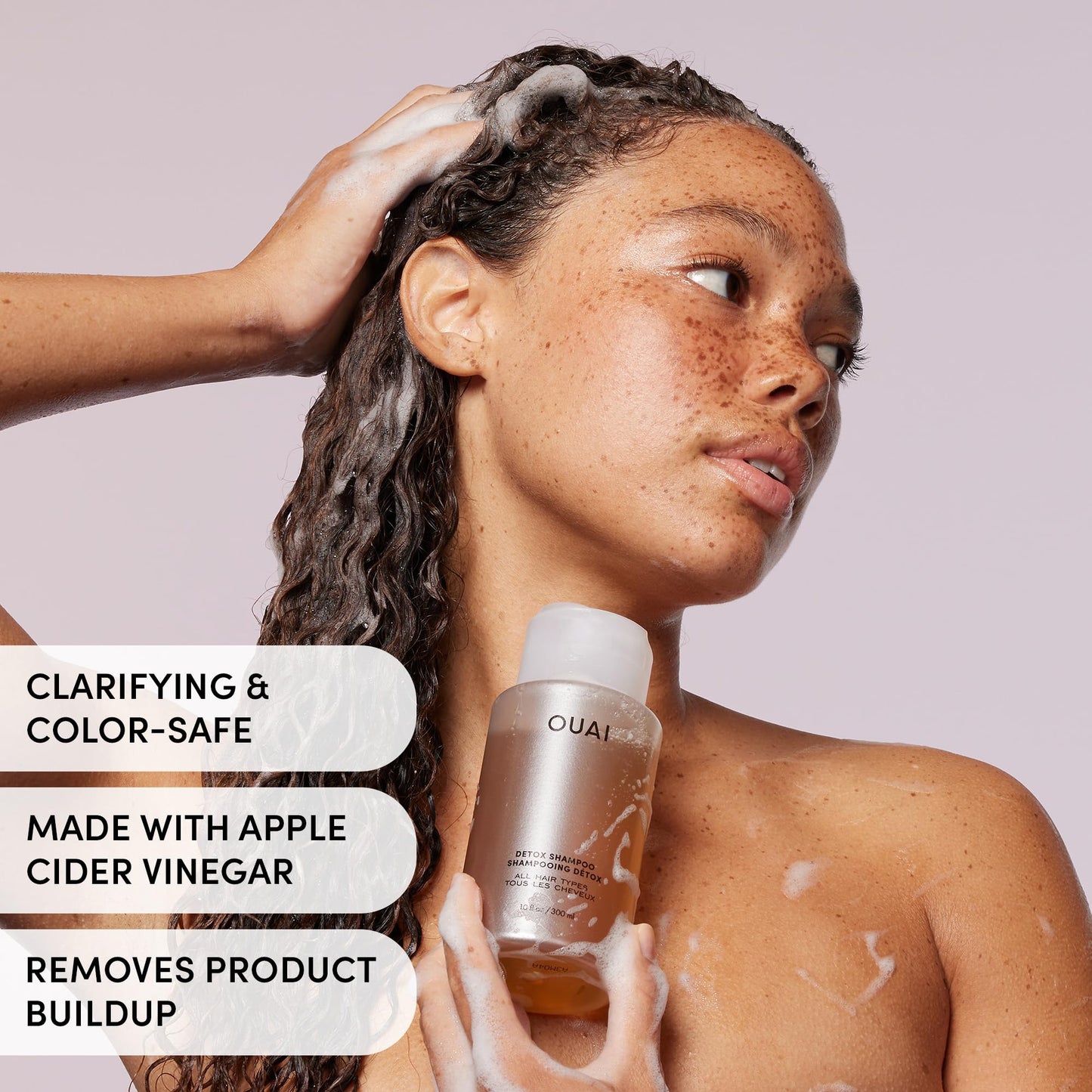 OUAI Detox Shampoo - Clarifying Shampoo for Build Up, Dirt, Oil, Product and Hard Water - Apple Cider Vinegar & Keratin for Clean, Refreshed Hair Beauty and Personal Care OUAI