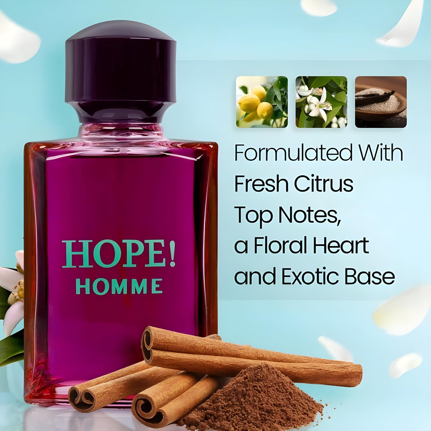 Secret Plus HOPE! HOMME Eau de Parfum for Men 3.4 Fl Oz